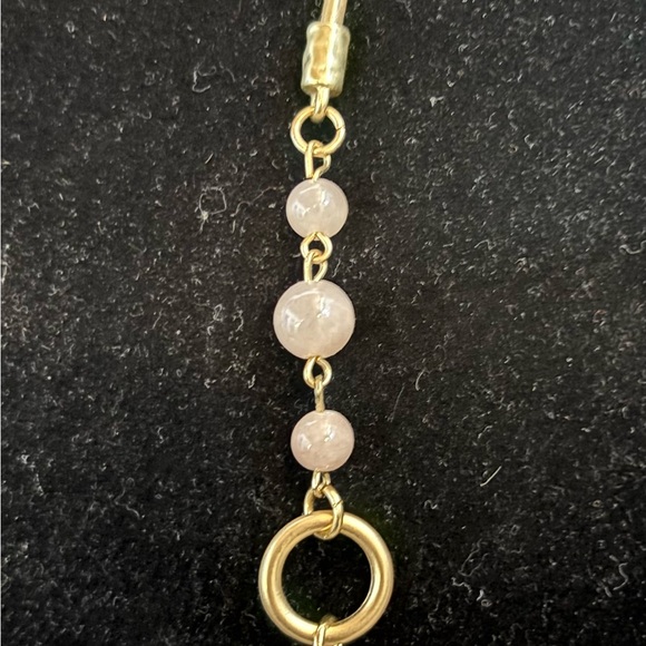 Elegant Gold and Soft Pink Necklace - Picture 8 of 8